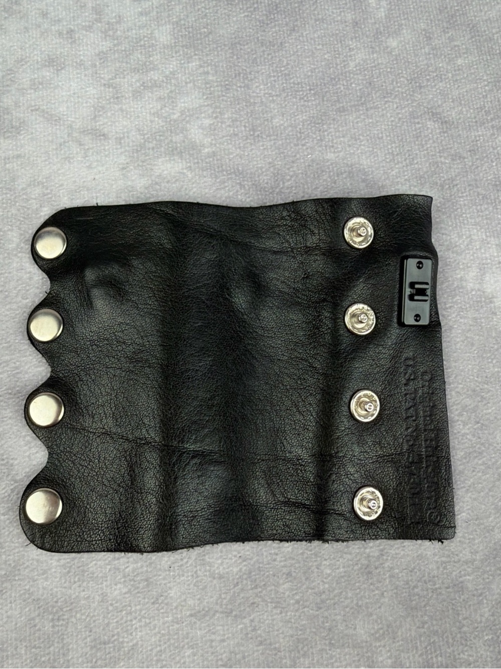 VTG Original Hairglove Leather Pony Tail Holder Wrap Hair Biker Black 4" Long